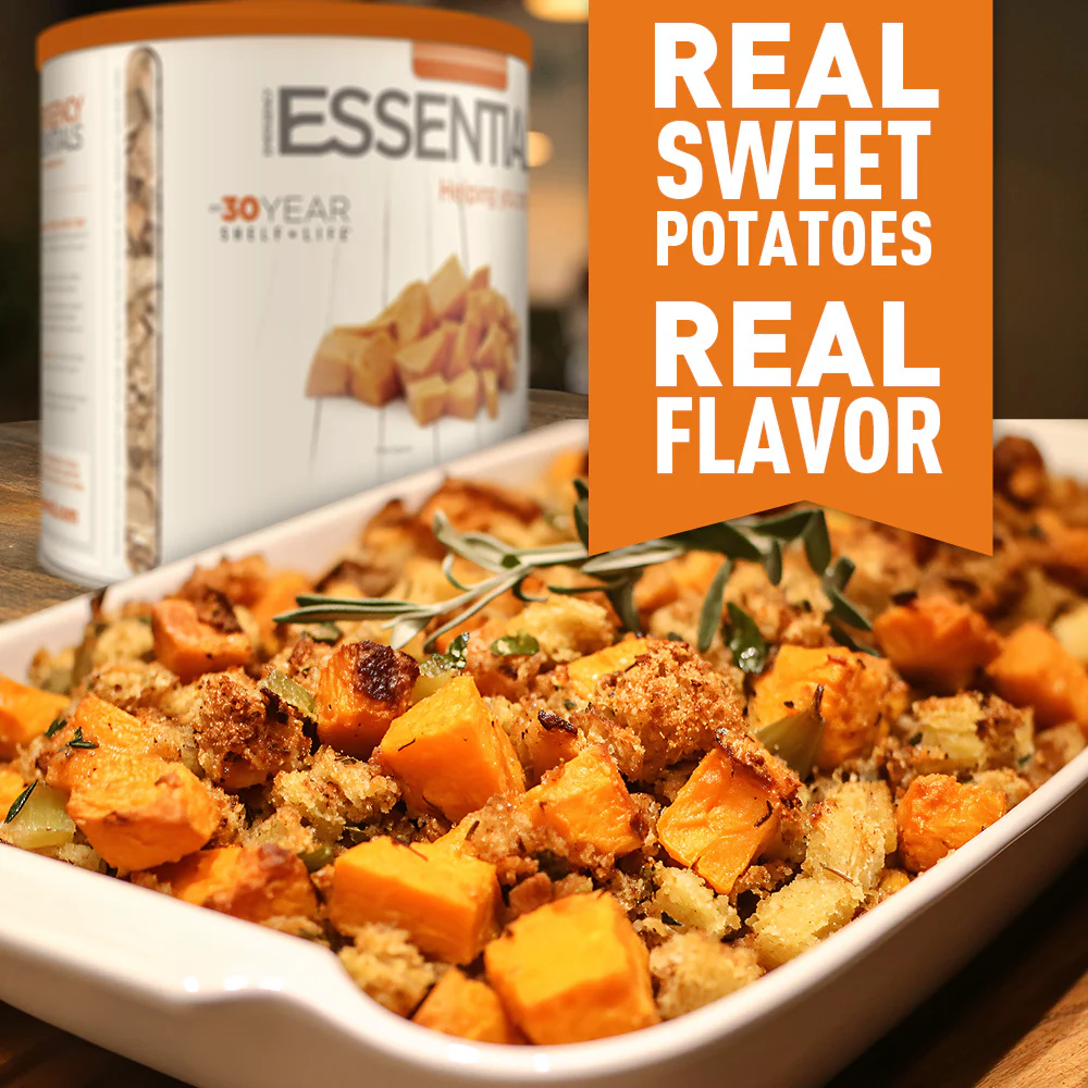 Emergency Essentials® Freeze-Dried Sweet Potato Dices with Peel Large #10 Can - Image 3